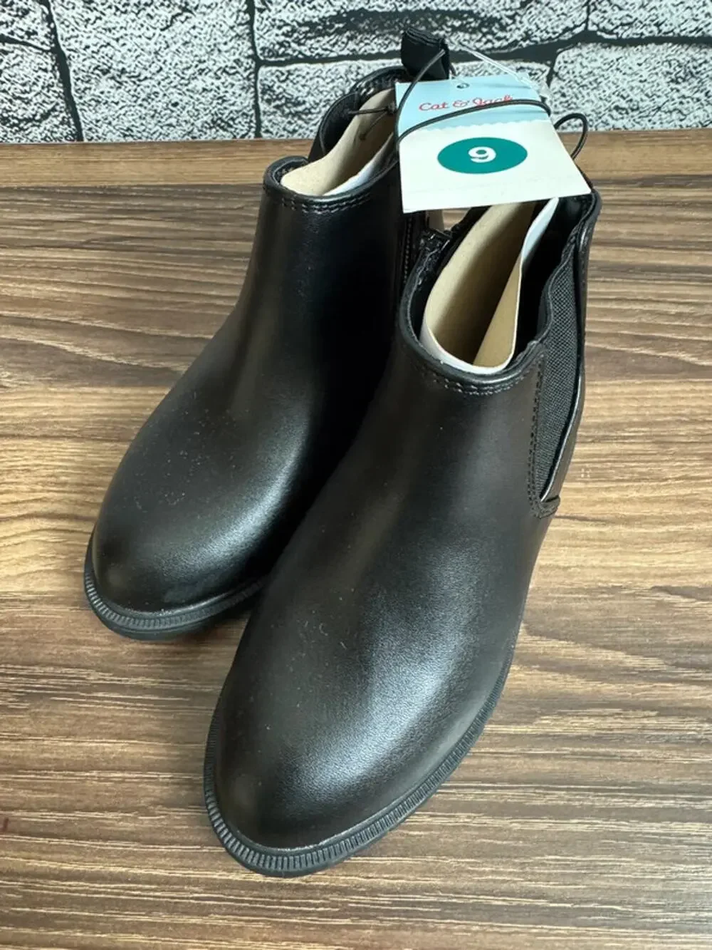 NWT Girls Cat & Jack Black Tanner Boots - Size 9